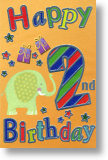 Elephant, 2nd Birthday Card