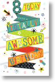 Awesome Birthday, 8th Birthday Card