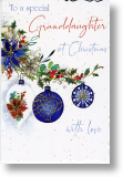Baubles, Granddaughter Christmas Card