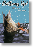Bottoms Up, Unisex Birthday Card