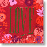 Floral Print, Valentine's Day Card
