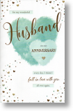Fall in Love, Large Anniversary Card for Husband