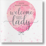 Little Lady, New Baby Girl Card