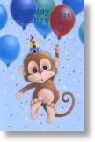 Little Monkey, Children's Birthday Card