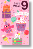 Look Who's 9, 9th Birthday Card