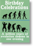Evolution, Funny Birthday Card