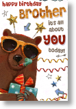 Party Bear, Brother Birthday Card