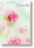 Pink Flowers, Floral Sympathy Card