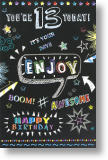 13th Birthday, 13th Birthday Card