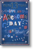 13 Today, 13th Birthday Card