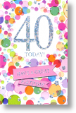 Bubbles, 40th Birthday Card
