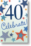 Celebrate, 40th Birthday Card