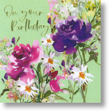 Summer Flowers, Floral Birthday Card for Her