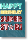 Super Star, Birthday Card for Him