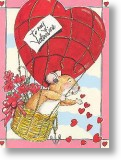 Fieldmouse and Balloon, Valentine's Day Card