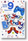 Video Gamer, 9th Birthday Card