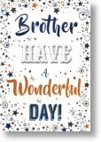 Wonderful, Brother Birthday Card (large card)
