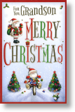 Motorbike Santa - Grandson