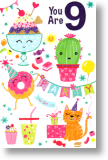 You Are 9, 9th Birthday Card