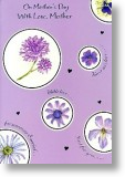Purple Flowers, Floral Mother's Day Card