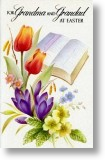 Bible & Flowers, Grandparents Easter Card