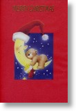 Sleepy Moon, Cute General Christmas Card