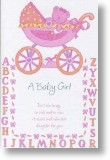 A B C, New Baby Girl Card