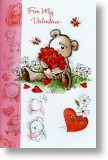 Flowers and Hearts, Valentines Day Card