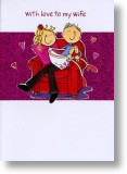 Couple on Chair, Wife Valentine's Day Card