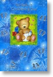 Building Blocks, Boy Christening Card