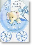 Elephant, Christening Card