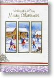 Skating Scene, Traditional General Christmas Card