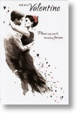 Embracing Couple, Valentine's Day Card