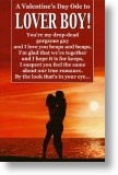 Lover Boy, Funny Rude Valentine's Day Card