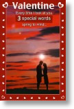 3 Special Words, Valentine's Day Card