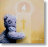Candle, Christening Card