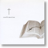 Bible and Cross, Confirmation Card