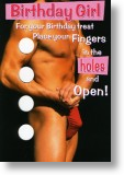 Full Monty, Funny Rude Birthday Card