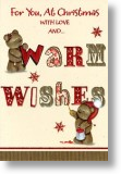 Teddy's Warm Wishes, Cute General Christmas Card