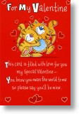 Cuddling Cats, Cute Valentine's Day Card