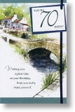 By The River, 70th Birthday Card