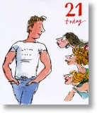 Female Fans, 21st Birthday Card