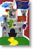 Castle, 5th Birthday Card