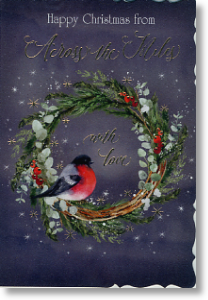 Bullfinch, Across the Miles Christmas Card