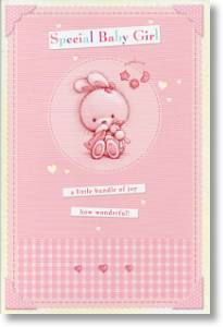 Bundle of Joy, New Baby Girl Card