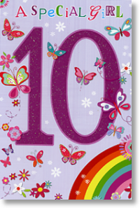 Butterflies, 10th Birthday Card