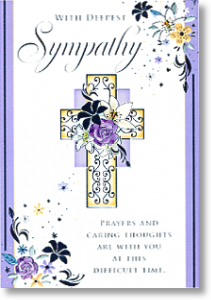 Caring Thoughts, Religious Sympathy Card