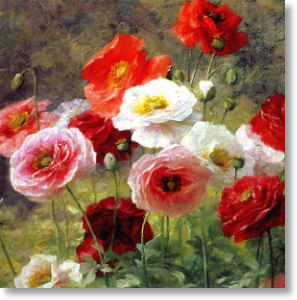 Classic Beauty, Floral Art Birthday Card for Her