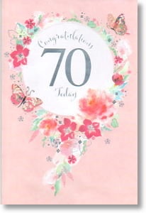 Congratulations, 70th Birthday Card