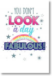 Day Over Fabulous, Birthday Card for Her